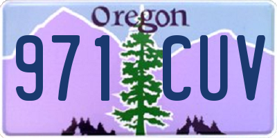 OR license plate 971CUV