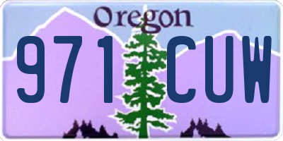 OR license plate 971CUW