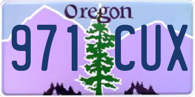 OR license plate 971CUX