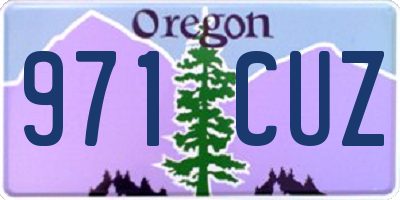 OR license plate 971CUZ