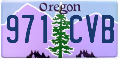 OR license plate 971CVB