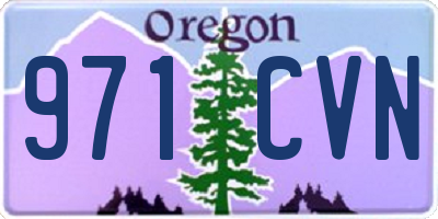OR license plate 971CVN