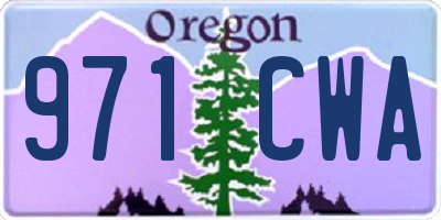 OR license plate 971CWA