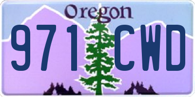 OR license plate 971CWD