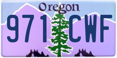 OR license plate 971CWF