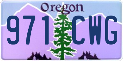 OR license plate 971CWG