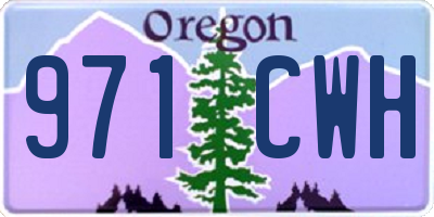 OR license plate 971CWH