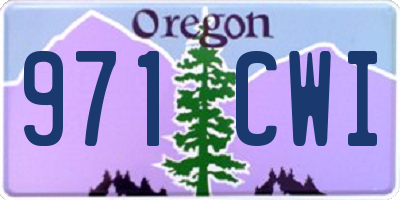 OR license plate 971CWI