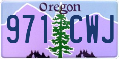 OR license plate 971CWJ