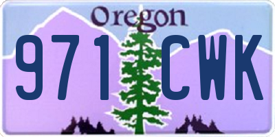 OR license plate 971CWK