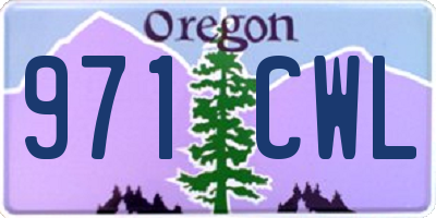 OR license plate 971CWL