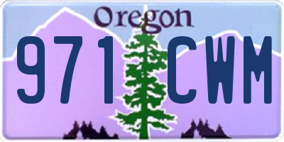 OR license plate 971CWM