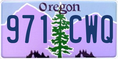 OR license plate 971CWQ