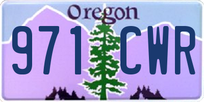 OR license plate 971CWR
