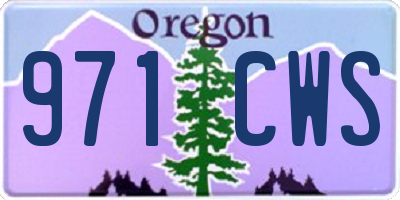 OR license plate 971CWS