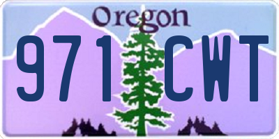 OR license plate 971CWT