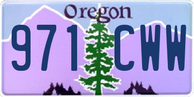 OR license plate 971CWW