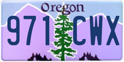 OR license plate 971CWX
