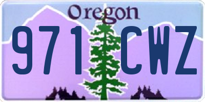 OR license plate 971CWZ
