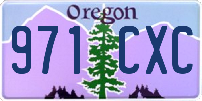 OR license plate 971CXC