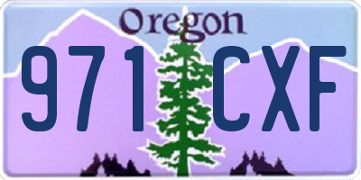 OR license plate 971CXF