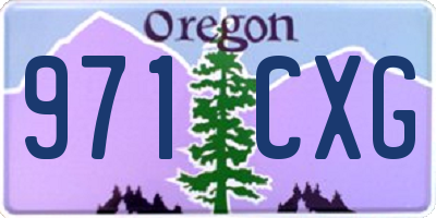 OR license plate 971CXG
