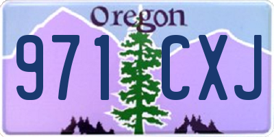 OR license plate 971CXJ