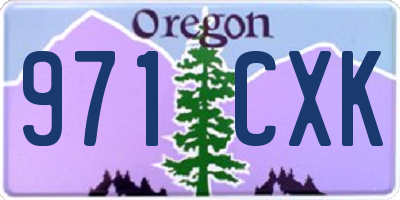 OR license plate 971CXK