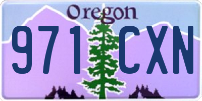 OR license plate 971CXN
