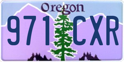 OR license plate 971CXR