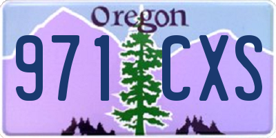 OR license plate 971CXS