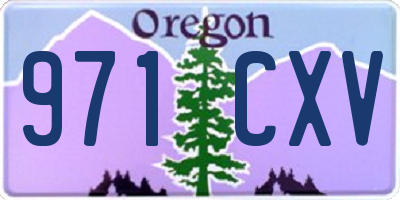 OR license plate 971CXV