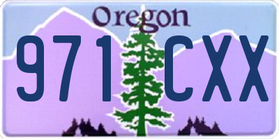 OR license plate 971CXX