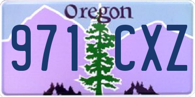 OR license plate 971CXZ