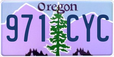 OR license plate 971CYC