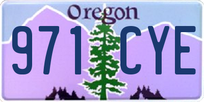 OR license plate 971CYE