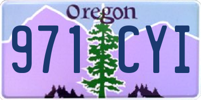 OR license plate 971CYI