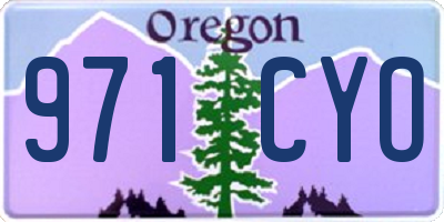 OR license plate 971CYO