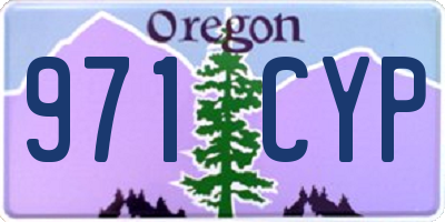 OR license plate 971CYP