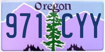 OR license plate 971CYY