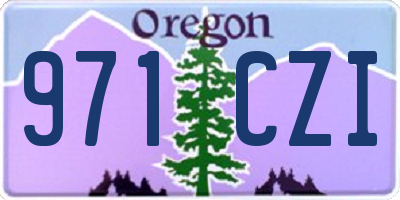 OR license plate 971CZI