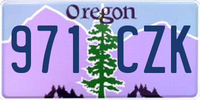 OR license plate 971CZK