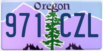 OR license plate 971CZL