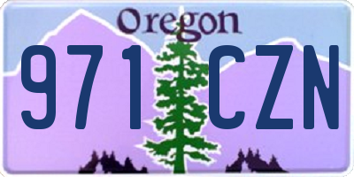 OR license plate 971CZN