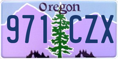 OR license plate 971CZX