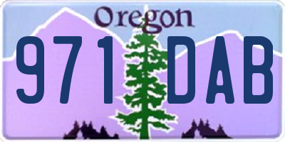 OR license plate 971DAB