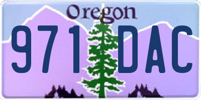 OR license plate 971DAC