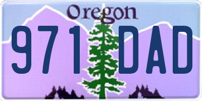 OR license plate 971DAD