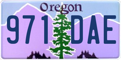 OR license plate 971DAE