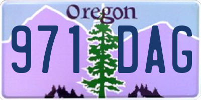 OR license plate 971DAG